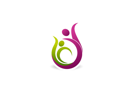 Beautiful healthy pose icon design.のイラスト素材