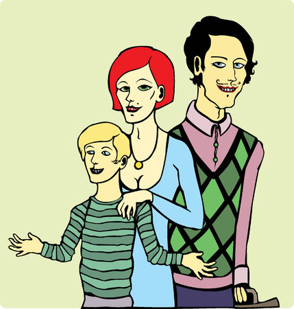 Happy familyのイラスト素材