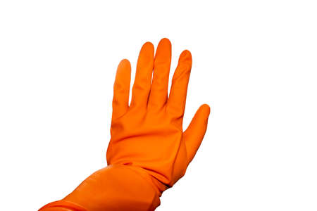 Rubber gloves closeup backgroundの写真素材