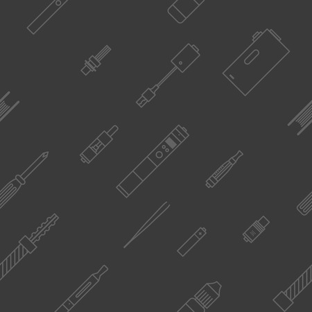 Vaping pattern on gray backgroundのイラスト素材