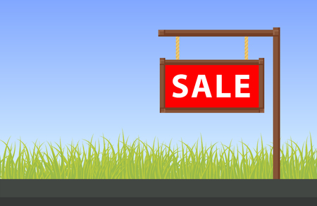 Banner property sale, flat vector illustrationのイラスト素材