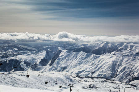 Alpine Alps mountain landscape at Jungfraujoch, Top of Europe Switzerlandの写真素材