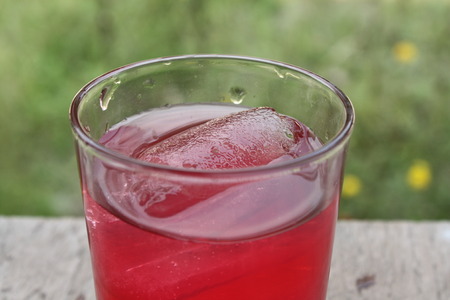 Summer drinks Sweet and cold taste on table blurred backgroundの写真素材