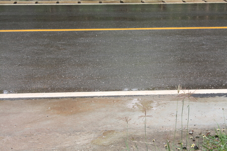 road after rainの写真素材