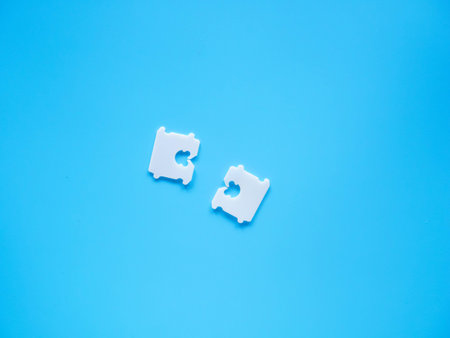 Price Tag Bread Clip and blue background. The color of plastic tags on bread bag use to tell you which day of the week breadの写真素材