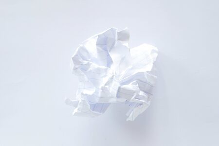 crumpled white paper sheet texture background, notebook letter textureの写真素材