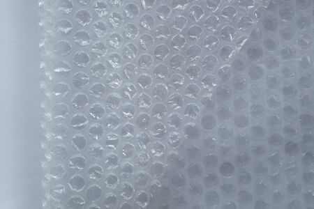Close up White air bubble warp protection goods. plastic warp Industrial packagingの写真素材
