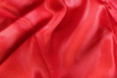 luxury red silk satin texture for background, red cotton fabricの写真素材