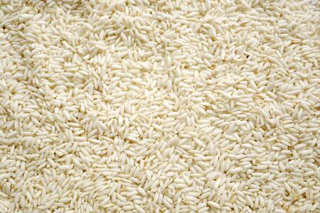 organic grain rice white background. concept Asian rice foodの写真素材