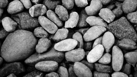 black stone background, pebble stoneの写真素材