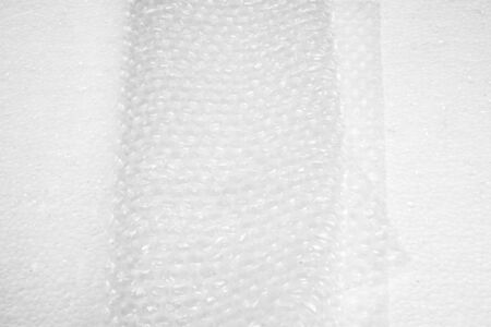 Close up White air bubble warp protection goods. plastic warp Industrial packagingの写真素材