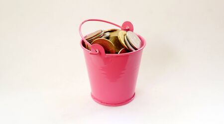 concept save money. coin bucketsの写真素材