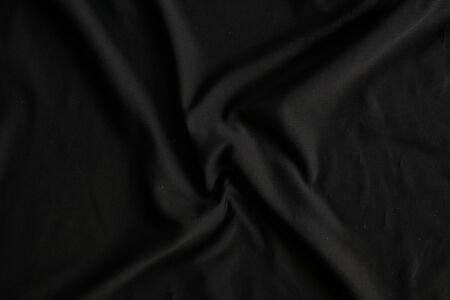 black silk satin texture, cotton fabric backgroundの写真素材