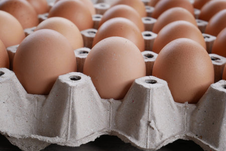 fresh eggs in a basket concept healthy food
