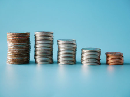 stack coins background, concept save money