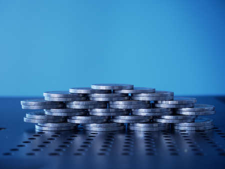 stack coins business money for backgroundの写真素材