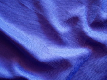 blue silk fabric background, sportswear cloth textureの写真素材