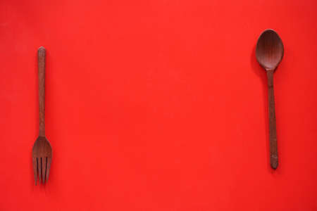 fork and spoon for backgroundの写真素材