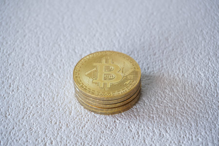 stack of gold coins on background. business money and coin