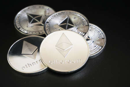 bitcoin digital money for background with copy spaceの写真素材