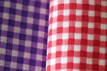 colorful plaid fabric or tablecloth