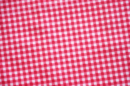 red and white checkered tablecloth
