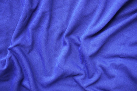 Blue fabric texture background. Cloth pattern. Cloth texture.の写真素材