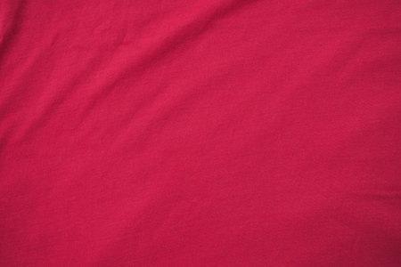Red fabric texture background for design with copy space for text or image.の写真素材