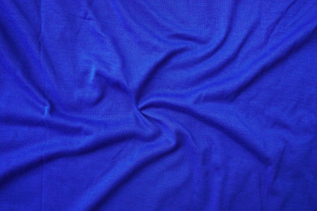 Blue fabric texture background. Cloth background. Cloth texture.の写真素材