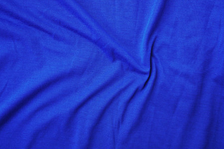 Blue fabric texture background. Cloth texture. Cloth background.の写真素材