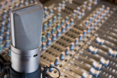 Studio microphone and mixing console