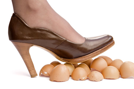 Business sayings, walking on eggshells