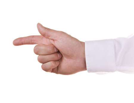 Businessman pointing out the directionの写真素材