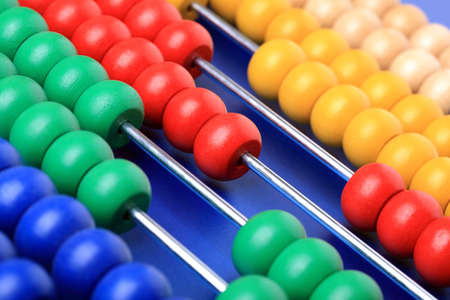 Colorful abacus for learning to countの写真素材