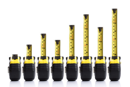 Tape measure bar graph concept