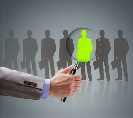 Recruitment and job search concept for choosing the right people and human resourcesの写真素材
