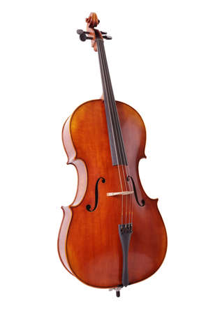 Cello isolated on white background for music, lessons and education conceptsの写真素材