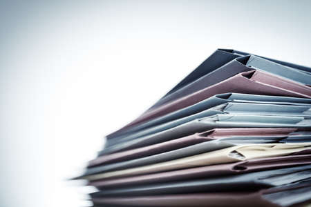 Pile of business document filesの写真素材