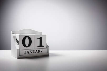 New year concept January 1st calendar backgroundの写真素材