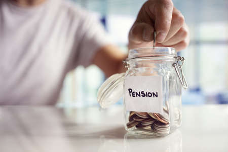 Retirement saving and pension planningの写真素材