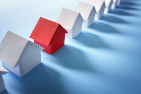 Choosing the right real estate, house or new homeの写真素材
