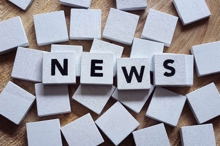 News and newspaper headlines concept for media, journalism, press or newsletterの写真素材