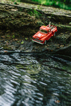 Toy car travelのeditorial素材