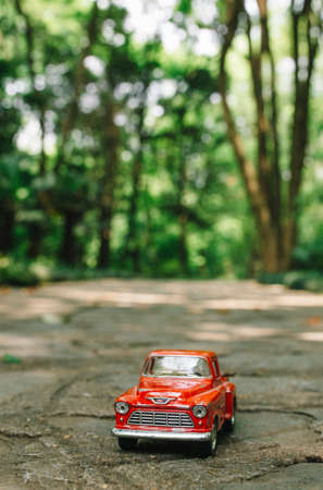 Toy car travelのeditorial素材
