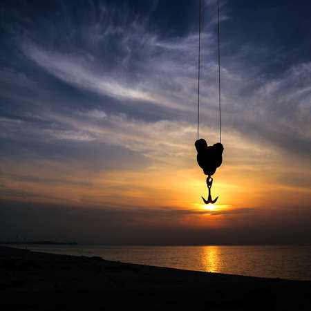 Sunset over the seaの写真素材