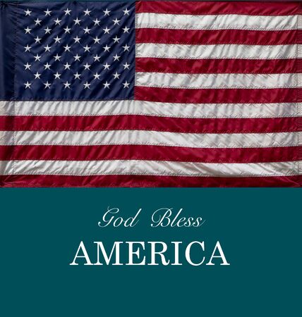 God Bless America and US Flagの写真素材