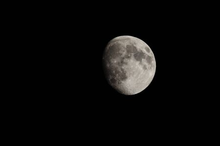 Detailed and sharp Waxing Gibbous Moon.の写真素材