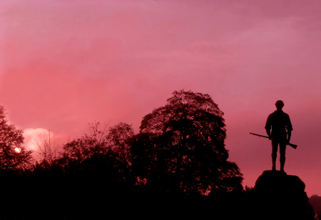 Morning of America. Lexington's Minuteman Statue, MA, USのeditorial素材