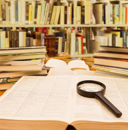 A lot of books at a public library.の写真素材