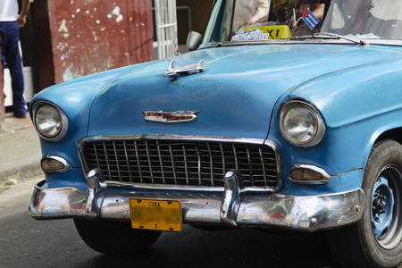 Antique car on the street in Havana, Cubaのeditorial素材